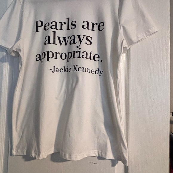 White T-Shirt with Quote - Picture 3 of 4